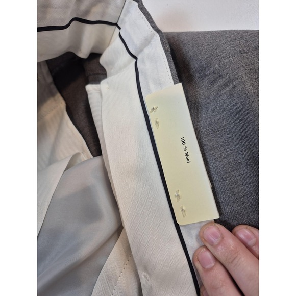Lauren Ralph Lauren Dress Pants Mens 31x36 Gray Wool Pleated Lined NWT Unhemmed - Picture 7 of 15